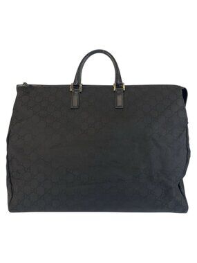 Gucci GG Pattern Black Nylon Boston
